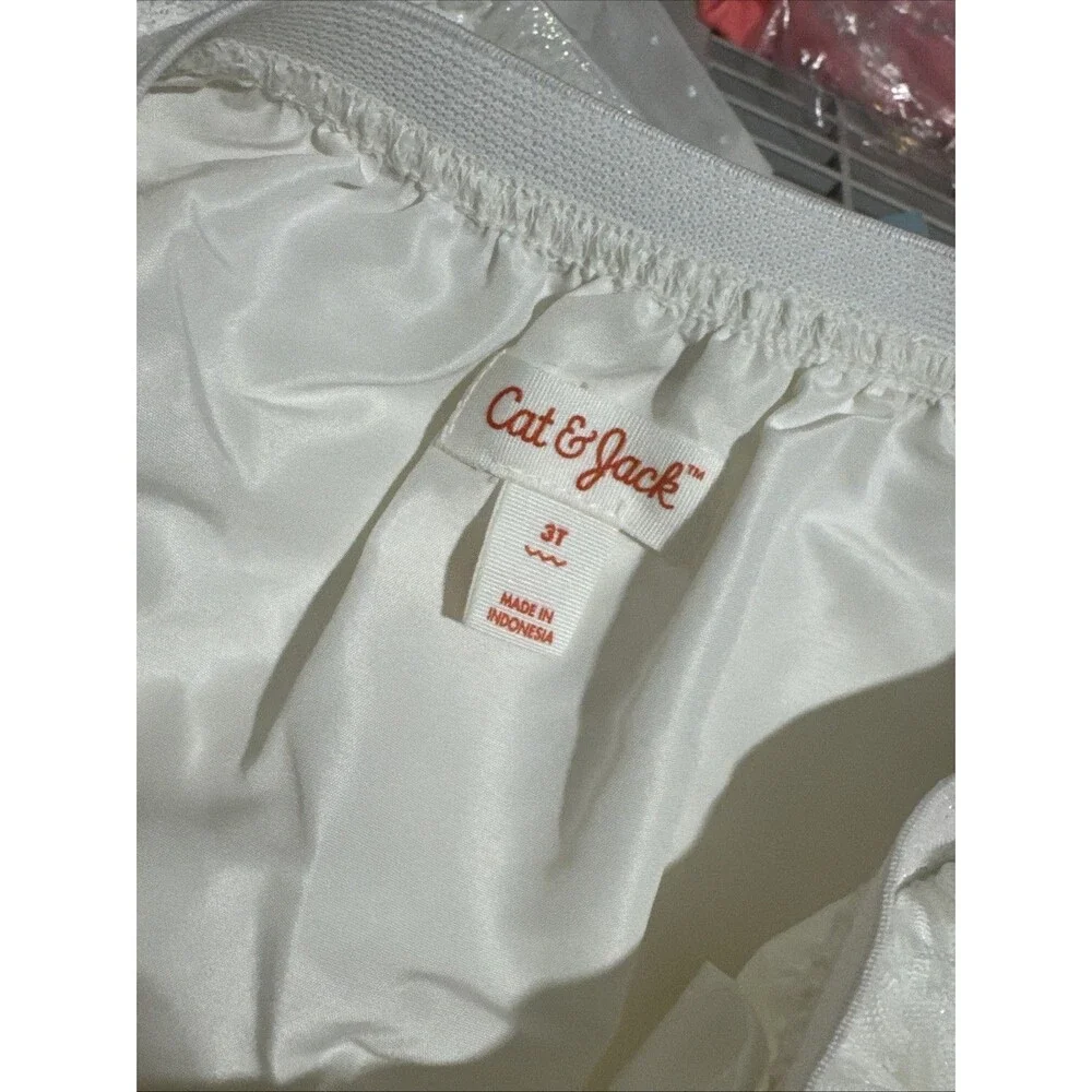 Cat & Jack Girl's Skirt Tutu Layered White 4T
